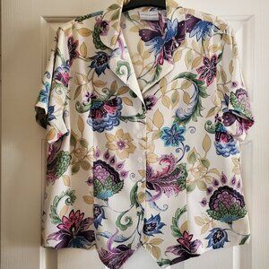 Alfred Dunner Dress Shirt Floral Women’s Size 16P